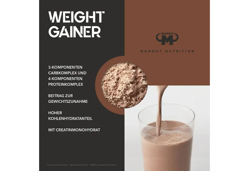 Mammut Nutrition Mammut Nutrition Weight Gainer Crash 5000 4500 g Schokolade – Produktbild 1 von 6