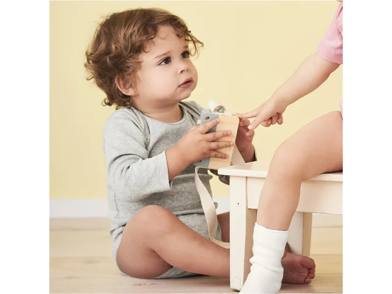 Living Crafts Living Crafts Baby Body Langarm Bio-Baumwolle grau-melange Gr. 50/56, Grau, – Produktbild 2 von 2