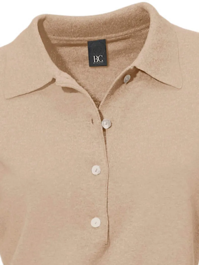 heine Polopullover beige, Beige, – Produktbild 1 von 2