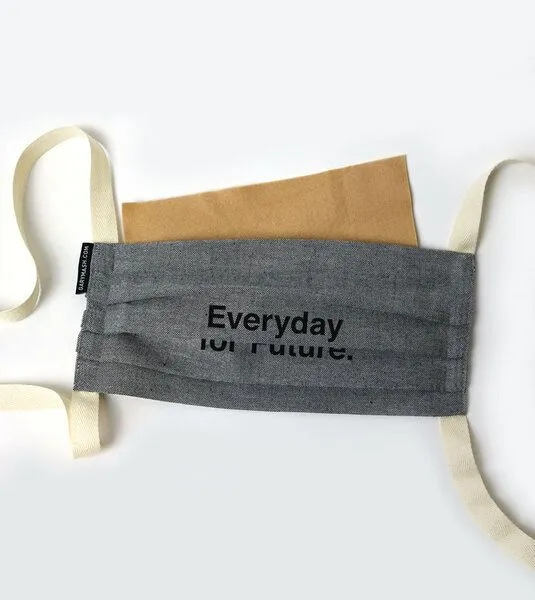Gary Mash Gary Mash Mund- und Nasen-Maske Eco Denim, doppellagig – Produktbild 3 von 6
