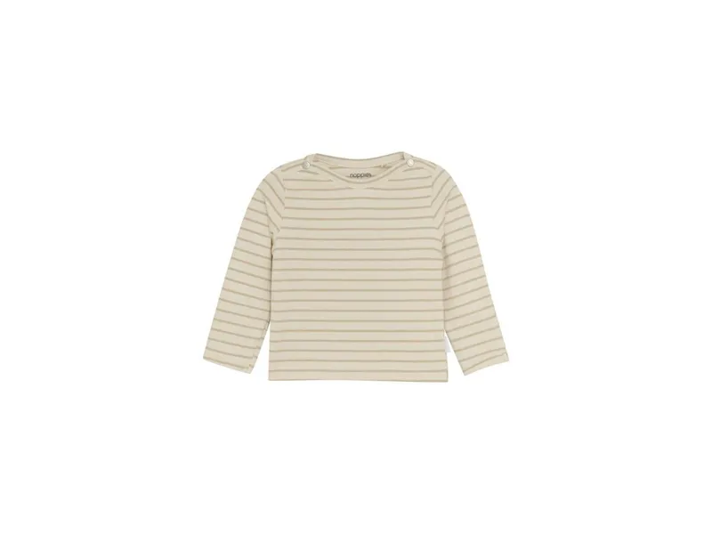 Noppies Langarmshirt Nev Stripe pattern off white Gr. 62, Natur, braun, – Produktbild 1 von 1