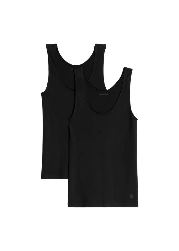 Marc O'Polo Marc O'Polo Unterhemd (2er Pack) anschmiegsame Passform, aus weicher Modalmischung, ärmellos, Schwarz, – Produktbild 1 von 4
