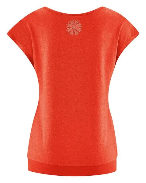 HempAge HempAge Damen Yoga T-Shirt Hanf/Bio-Baumwolle, Brick-182 orange, – Produktbild 5 von 6