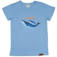Walkiddy Kinder T-Shirt GOTS zertifiziert Bio-Baumwolle Hellblau Wal-Motiv „Whaley’s Song“ Kurzarm weich – Walkiddy – Produktbild 1 von 1