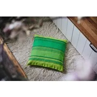 HängemattenGlück HängemattenGlück Kissenbezug aus reiner Bio Baumwolle 40x40cm Grüntöne, Lind gestreift (grün, mehrfarbig), – Produktbild 1 von 2