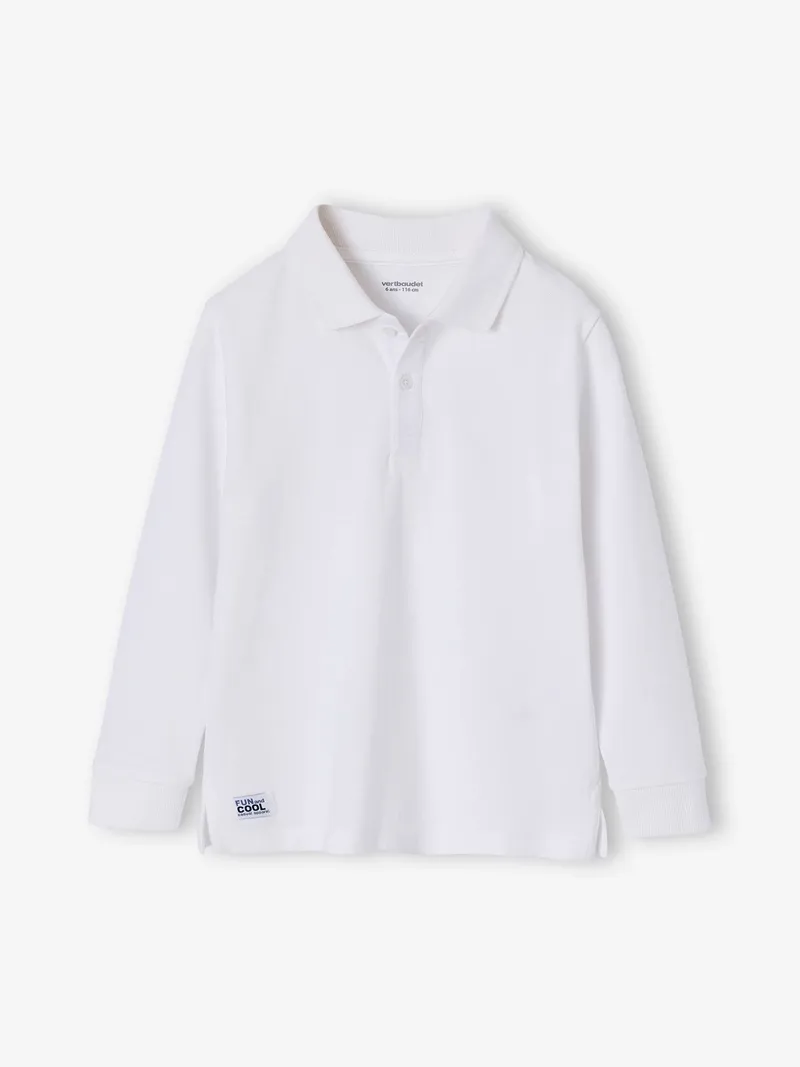 Vertbaudet Jungen Poloshirt personalisierbar, Weiß, – Produktbild 1 von 2