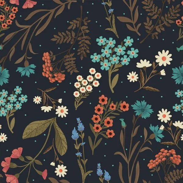 Walkiddy Mädchen Blusentop GOTS zertifiziert, blau, „Floral Night“ Blumen-Allover, ärmellos, weich – Walkiddy, Blau, – Produktbild 3 von 3