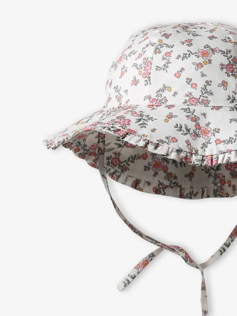 Vertbaudet Sonnenhut Mädchen Baby mit Rüschen, Wollweiß, – Produktbild 2 von 2