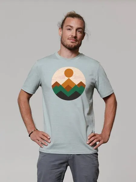 watapparel watapparel T-Shirt Unisex Geometric Landscape 2, Aloe, – Produktbild 1 von 3