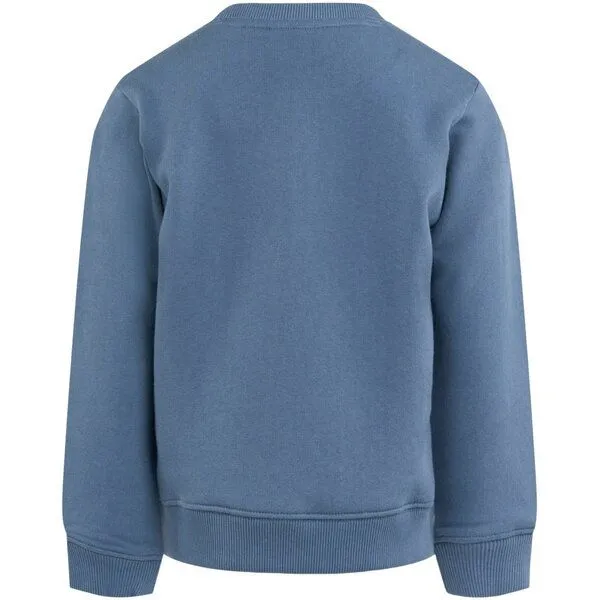 KnowledgeCotton Apparel KnowledgeCotton Apparel KnowledgeCotton Kinder Sweatshirt Owl reine Bio-Baumwolle, China blue (blau), – Produktbild 2 von 3