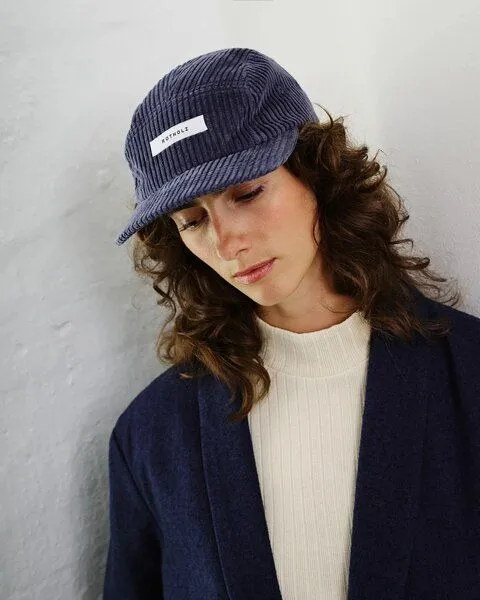 Rotholz Rotholz Cord 5-Panel Cap aus Bio-Baumwolle, Blau (ash blue), – Produktbild 4 von 4