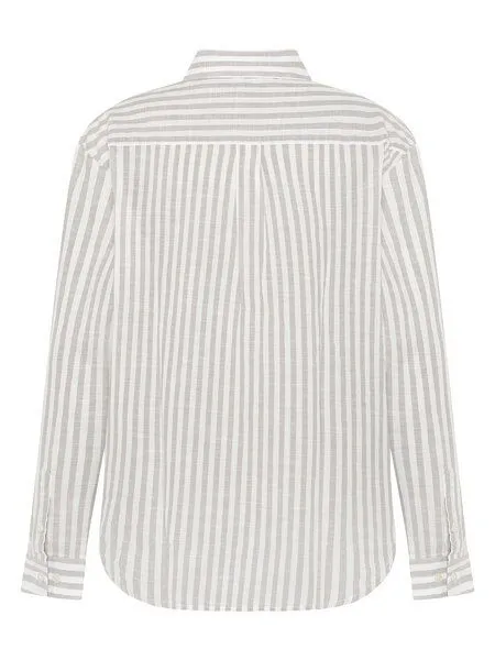 KnowledgeCotton Apparel KnowledgeCotton Apparel Lockere gestreifte Bluse aus Bio-Baumwolle, Beige-creme-stripe, – Produktbild 3 von 4