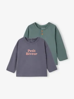 Vertbaudet 2er-Pack Shirts Baby personalisierbar – Produktbild 1 von 1
