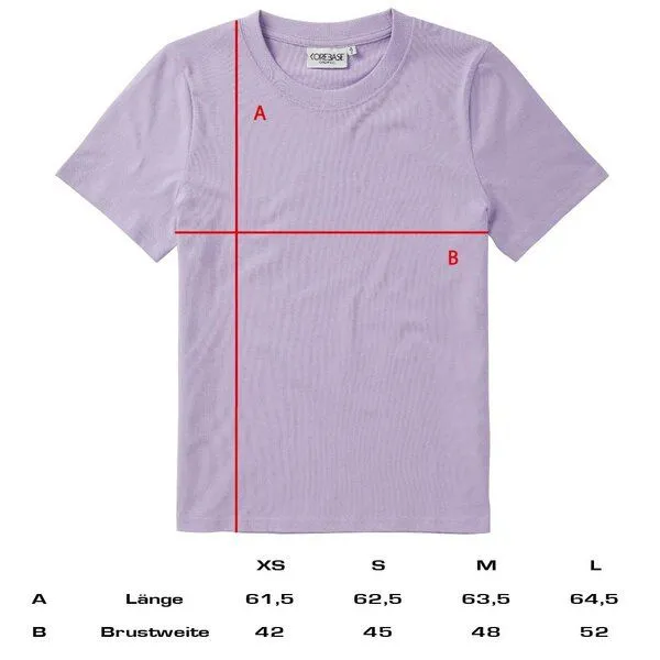 COREBASE COREBASE Damen TShirt "Classic Fit" aus 100% Baumwolle, Pastel lilac (lila), – Produktbild 1 von 5
