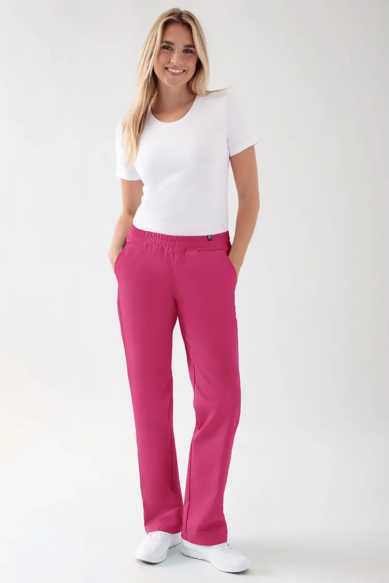 BERUFSBEKLEIDUNG JUST STRONG Arbeits- und Berufshose Damen - Gummibund, pink - Berufsbekleidung.de, Pink, – Produktbild 1 von 1