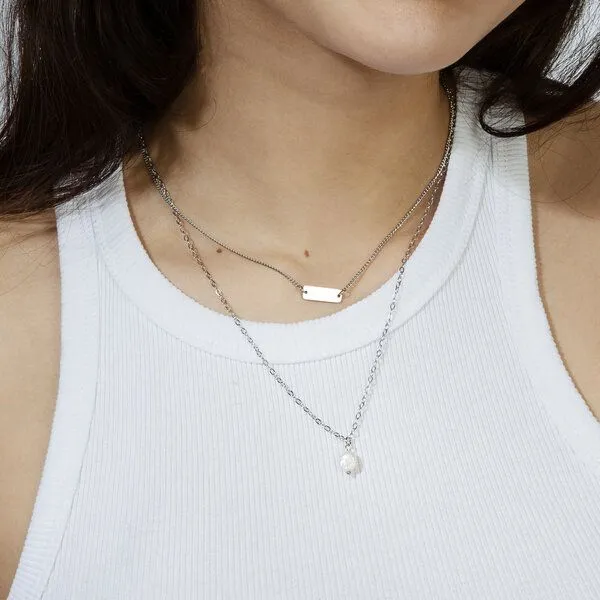 ELEKTROPULLI ELEKTROPULLI Layering Kette, Silber, – Produktbild 2 von 3