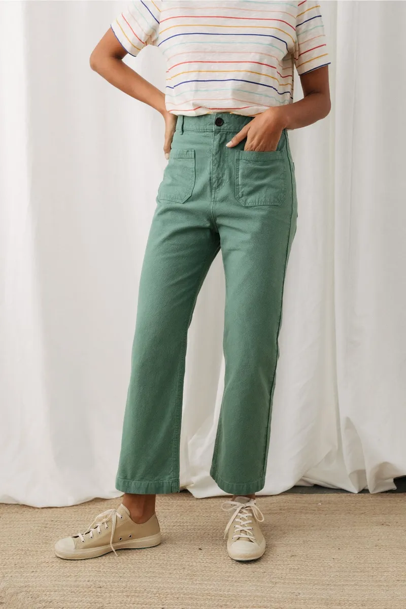 TWOTHIRDS TWOTHIRDS Damen vegan Hose Yunosti Salbei Grün, Hellgrün, – Produktbild 1 von 2