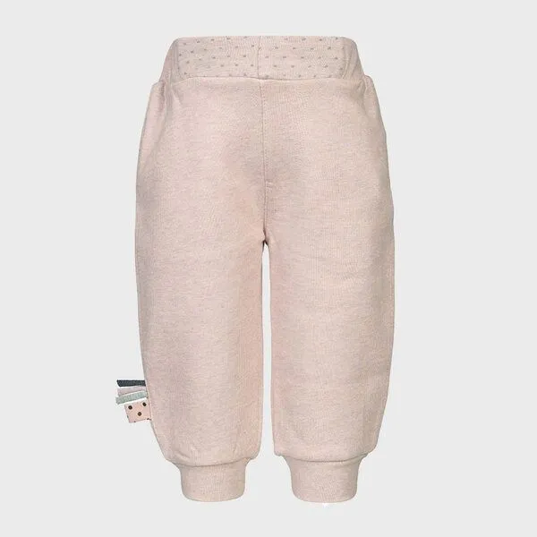 OrganicEra Baby-Sweatpants 'OrganicEra' aus Bio-Baumwolle, Rose melange (rose), – Produktbild 2 von 4