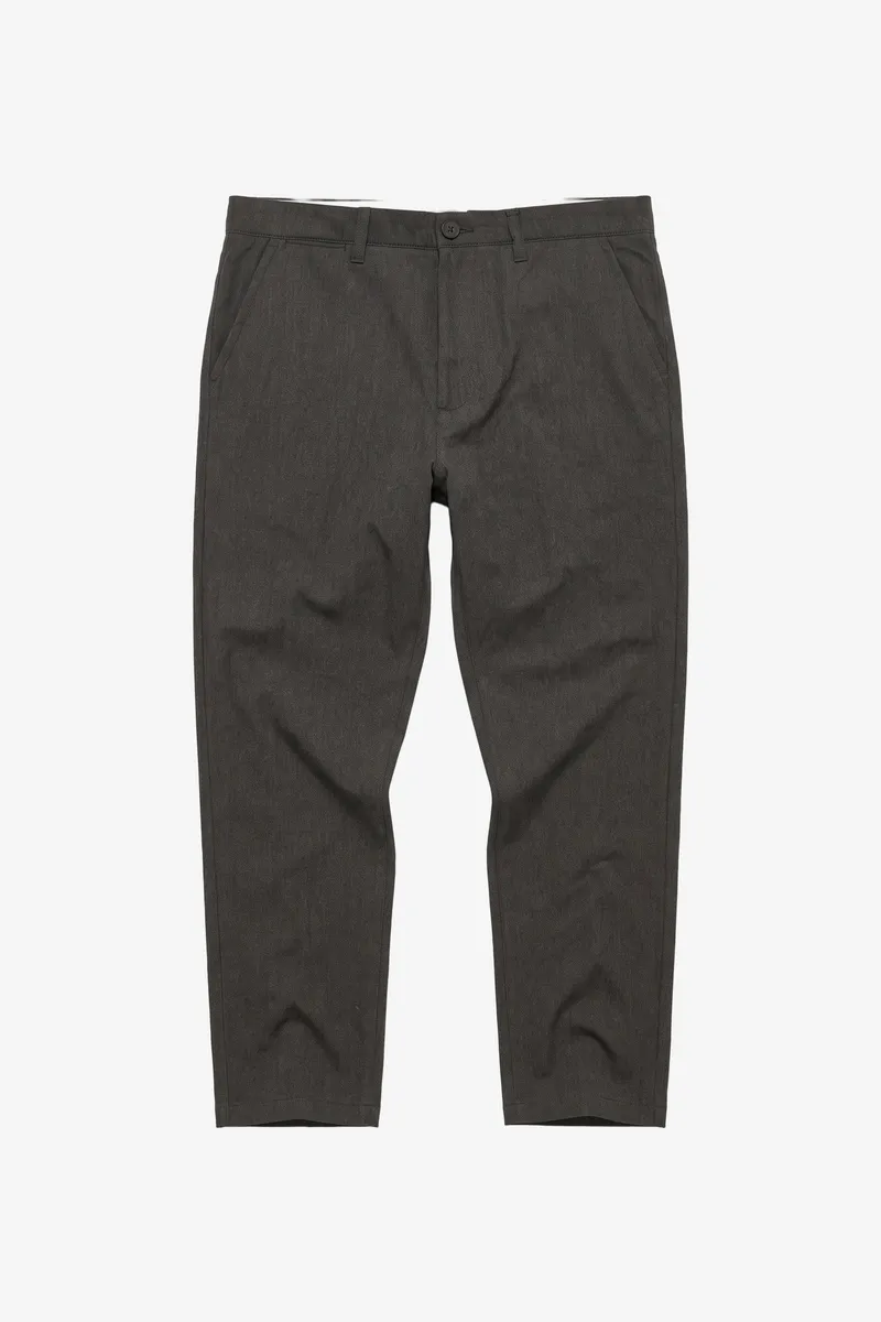 KnowledgeCotton Apparel KnowledgeCotton Apparel Herren vegan Hose Chuck Regular Fischgrat Dunkelgrau Meliert, Grau, – Produktbild 1 von 2