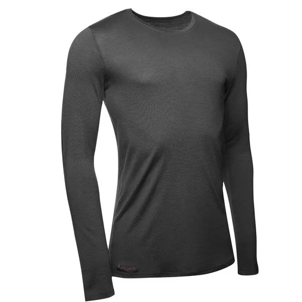 Kaipara - Merino Sportswear Kaipara - Merino Sportswear Merino Langarm Unterhemd Herren Slimfit 200, Anthrazit, – Produktbild 2 von 3
