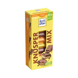 Ritter Sport Ritter Sport Mini Knusper Mix, 3 Sorten (Knusperkeks, Knusperflakes, Salted Caramel), 9 Stück, 150g – Produktbild 1 von 1