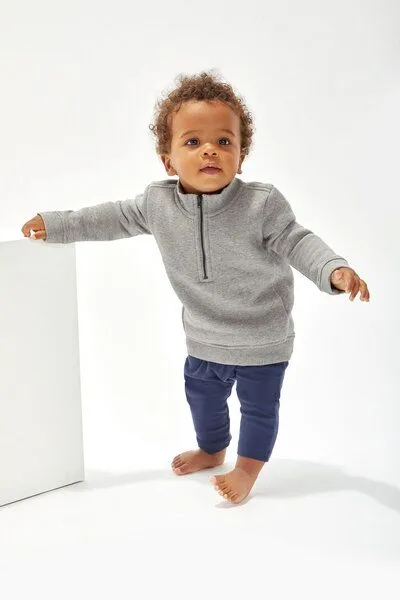 Babybugz Babybugz Baby Organic Quarter Zip Sweatshirt Sweater Pullover Bio Baumwolle Auslaufartikel zu reduzierten Preisen!, Navy, – Produktbild 2 von 2