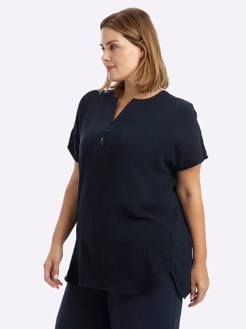 sheego Tunika tiefblau, Tiefblau, – Produktbild 2 von 2