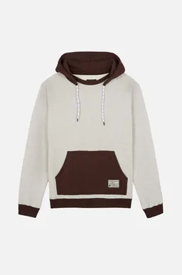 Trendsplant Trendsplant Herren vegan Oversize-Hoodie Warm Meliertes Grau/Kaffee – Produktbild 1 von 1