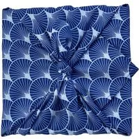 FabRap Gift Wrap FabRap Gift Wrap Wiederverwendbare Geschenkverpackung Furoshiki - FabRap (einseitig), Indigo fans (dunkelblau), – Produktbild 1 von 1