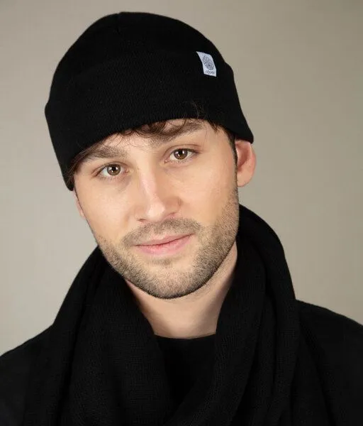 obumi obumi Beanie Feinstrick aus Bio Baumwolle, Black, – Produktbild 4 von 6