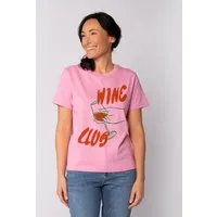 watapparel watapparel T-Shirt Frauen Wine Club, Bubble pink, – Produktbild 1 von 1