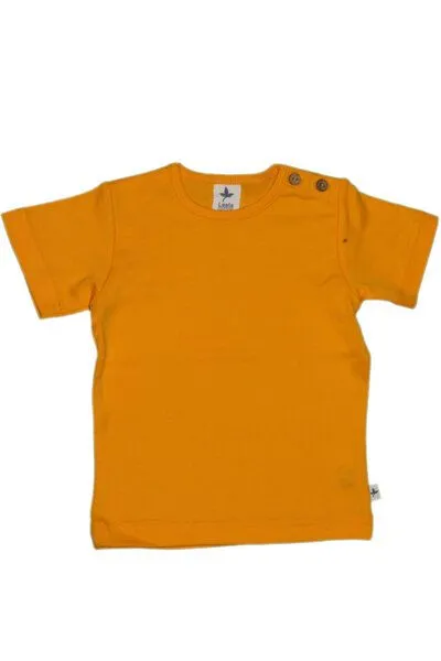 Leela Cotton Leela Cotton Kinder Kurzarmshirt Bio-Baumwolle, Sonnengelb, – Produktbild 1 von 2