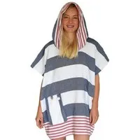 Lou-i Lou-i Badeponcho Made in Germany Surfponcho, Blau-weiß-rot, – Produktbild 1 von 1