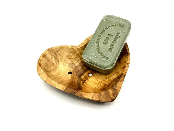 Olivenholz erleben Olivenholz erleben Seifenschale Herzform aus Olivenholz – Produktbild 3 von 4