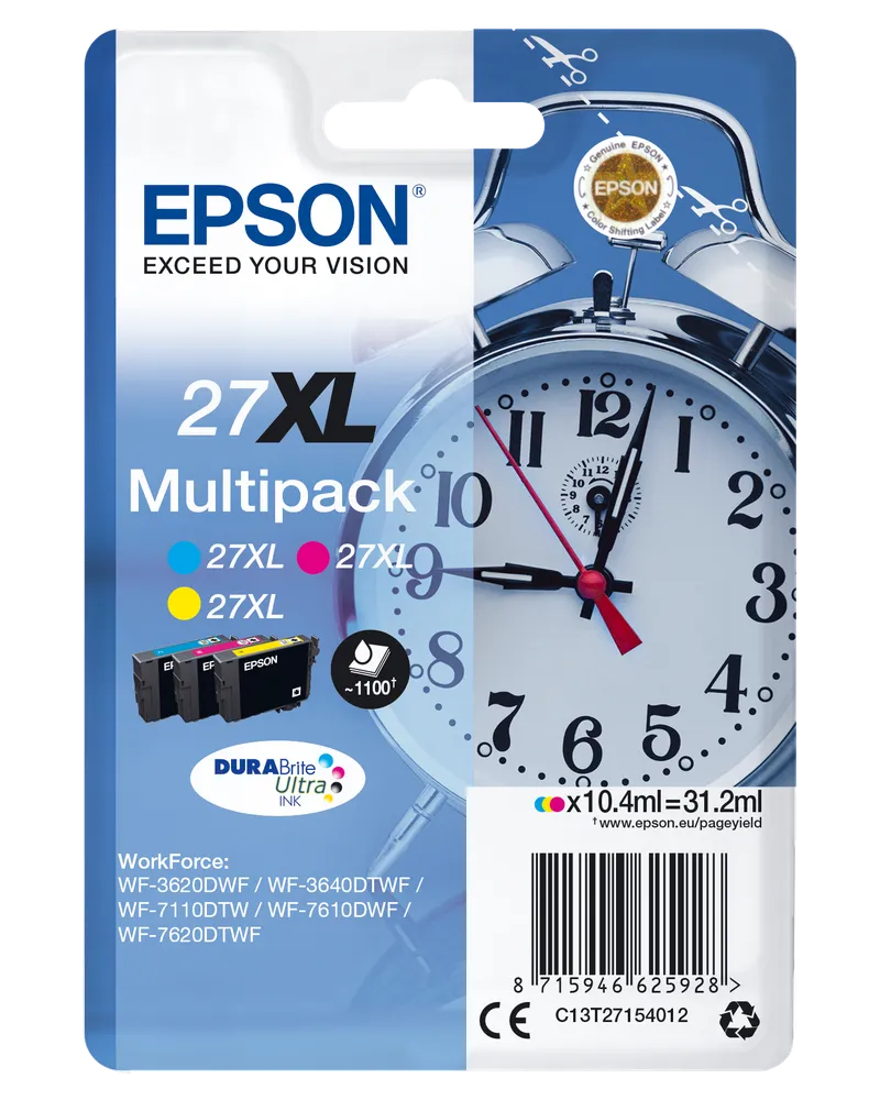 Epson Epson 3er Set Tintenpatronen T2715XL cyan, magenta, gelb – Produktbild 1 von 3