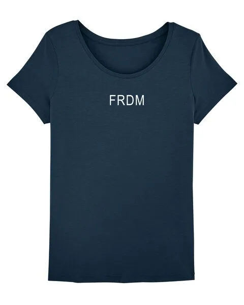 Human Family Bio Damen T-Shirt Amorous "Freedom" von Human Family, Navy, – Produktbild 2 von 2