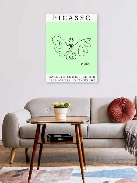 Photocircle Photocircle Poster / Leinwandbild - Picasso Schmetterling – grün – Produktbild 2 von 4
