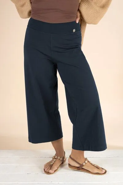 La Gitana La Gitana Culotte Hose Damen Bio-Baumwolljersey nachhaltig – „Loah“, Blau, – Produktbild 1 von 4