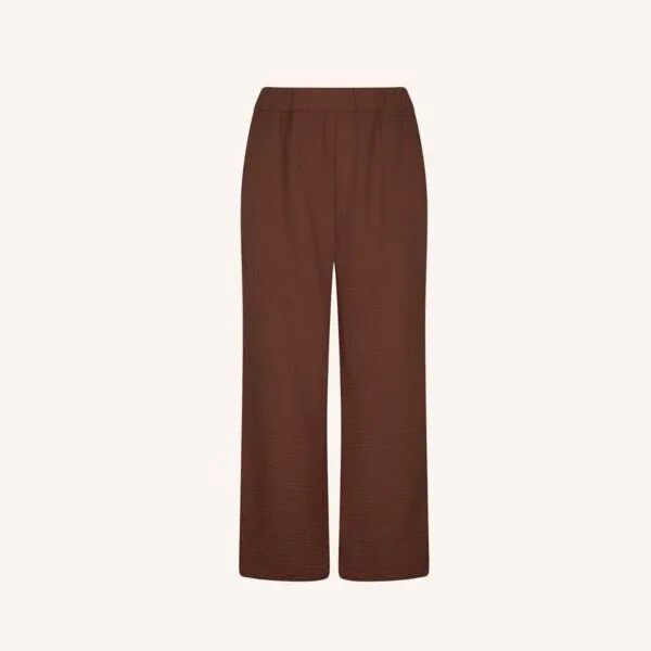 NORDLICHT NORDLICHT Damen Hose aus Bio-Baumwolle Musselin LEJA, Braun, – Produktbild 2 von 4