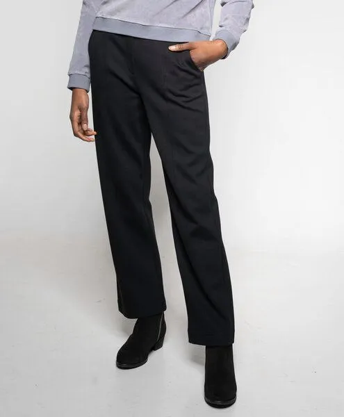 Alma & Lovis Alma & Lovis Edle Hose in Gabardine-Struktur aus feiner Bio-Baumwolle | Gabardine Hose, Raven (schwarz), – Produktbild 1 von 4