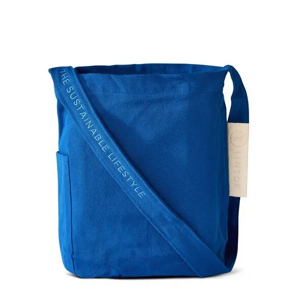 TINTOK TINTOK Mira Canvas Tasche 100 % Bio-Baumwolle GOTS-zertifiziert, Royal, – Produktbild 1 von 4