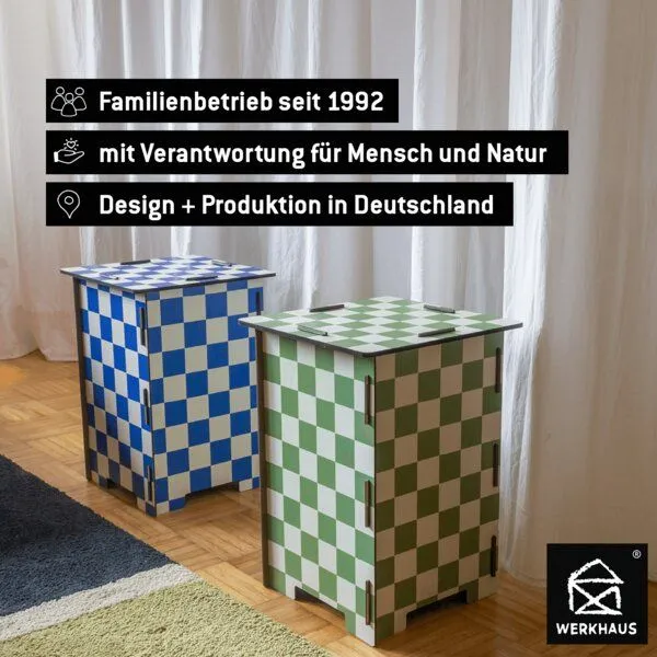 WERKHAUS WERKHAUS Photohocker -Schachbrettmuster grün – Produktbild 3 von 4