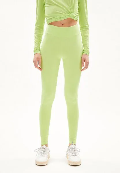 ARMEDANGELS ARMEDANGELS FARIBAA LOGO - Damen Leggings aus Bio-Baumwoll Mix, Light lime, – Produktbild 3 von 4