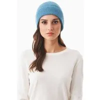 ORGANICATION ORGANICATION Strick-Beanie aus Bio-Merinowolle und Bio-Baumwolle, Turquoise, – Produktbild 1 von 1
