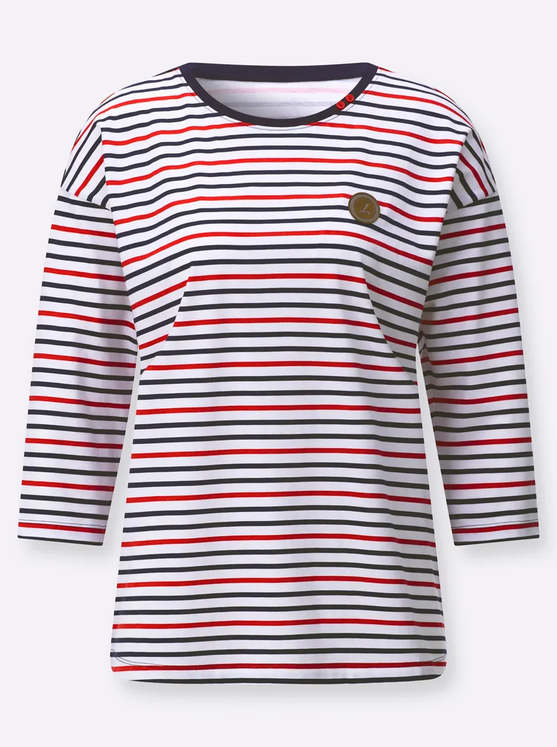 Witt Ringelshirt weiß-marine-geringelt, Weiß-marine-geringelt, – Produktbild 1 von 2