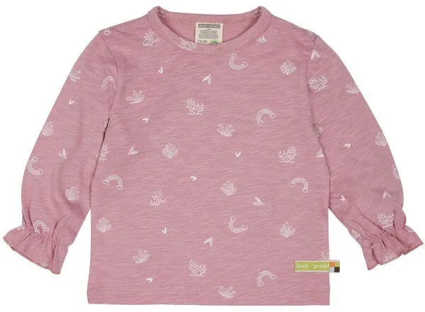 loud + proud loud + proud Babys & Kinder Shirt Slub Jersey mit Druck, GOTS-zertifiziert, Aster(rosa), – Produktbild 1 von 2