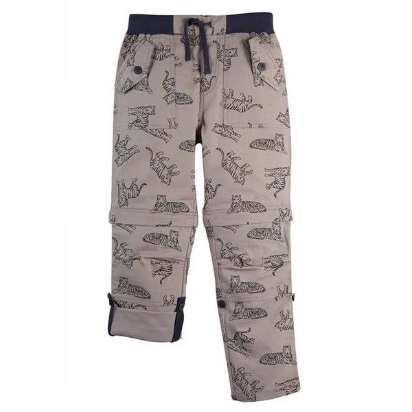 Frugi Frugi Baumwollhose Tyler Ripstop Combats in grau mit Tigerprint – Produktbild 1 von 2