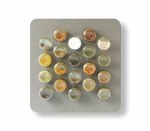 nest-gestaltung nest-gestaltung Gewürzregal habibi · mit 20 Gläsern, Grau, – Produktbild 2 von 4
