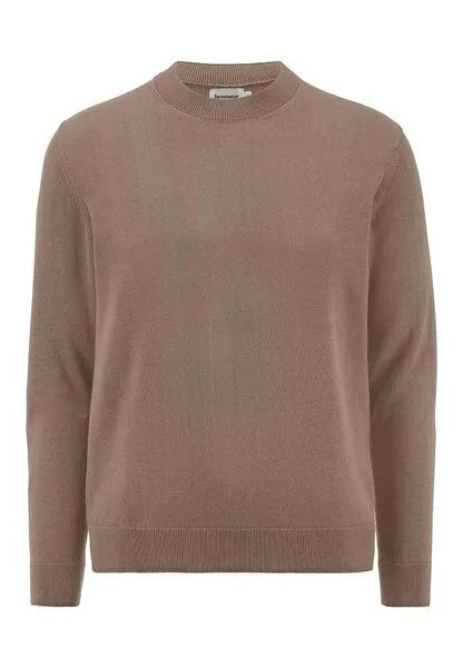 hessnatur hessnatur Strick Pullover Regular aus reiner Bio-Baumwolle, Lehm, – Produktbild 3 von 4