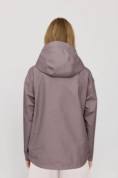 Mazine Mazine Short Short Rain Jacke - aus recyceltem Polyester, Grey brown (braun), – Produktbild 2 von 2